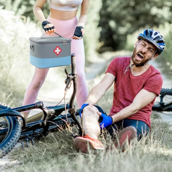 Zasjon Botiquín de Primeros Auxilios, Gran Capacidad Bolsa Médica Vacio Portátil Bolsa Botiquin Médico Vacío con Correa, Botiquin Viaje Impermeable Bolsa Botiquin Vacia para Hogar,Oficina,Viajes - Image 6