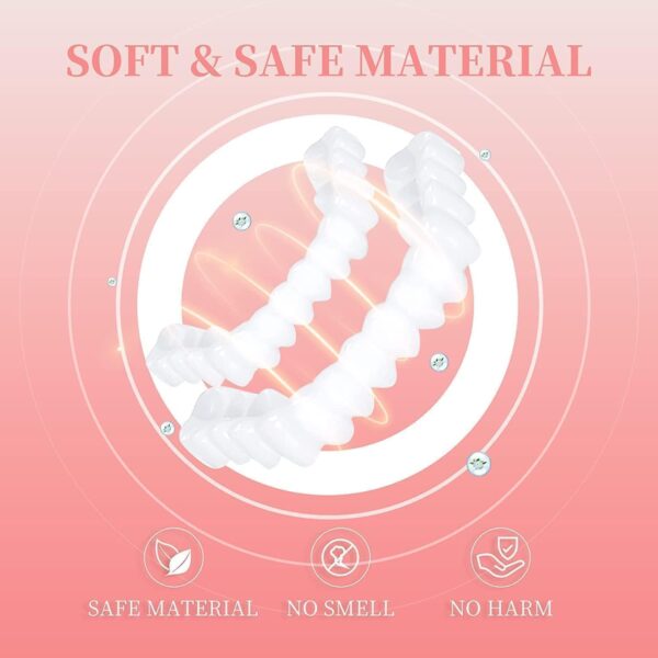 2 Pares Prótesis Dientes falsos, Blanqueamiento Dentaduras Dentaduras Prótesis Dientes falsos,Carillas Dientes Falsos Arriba y Abajo Blanqueamiento Dentaduras para Dientes Malos - Image 2