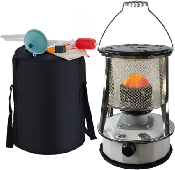 FDSAD Calentadores de queroseno para interiores, calentadores al aire libre para camping, tienda de acero inoxidable portátil, calefacción eficiente, calentador compacto para sala de oficina, 6L