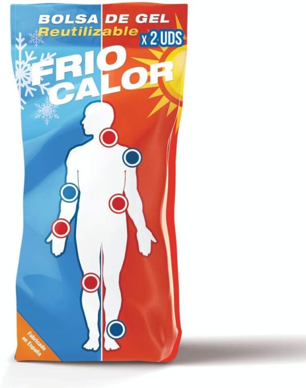Practicosa Bolsa de Gel Frío y Calor Reutilizable. Bolsa de Primeros Auxilios para Congelador o Microondas. Compresa Fría-Caliente para Lesiones, Traumatismos y Esguinces. 13x27 Cm. 2 Unidades - Image 6