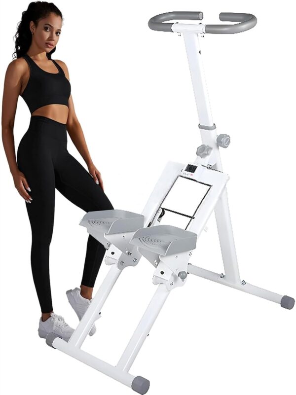 GHRERTX Máquina de Ejercicio de Escalada Vertical for Fitness en casa, Escalador Paso a Paso Plegable con Monitor LCD Entrenamiento de Cuerpo Completo Máquina de Paso de montaña Plegable