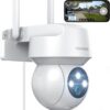 TOAIOHO 2K Cámara Vigilancia WiFi Exterior/Interior, Cámara Vigilancia, Visión Nocturna Colorida, Protección Completa de 360 °, Audio Bidireccional, Alerta de Movimiento, Android/iOS