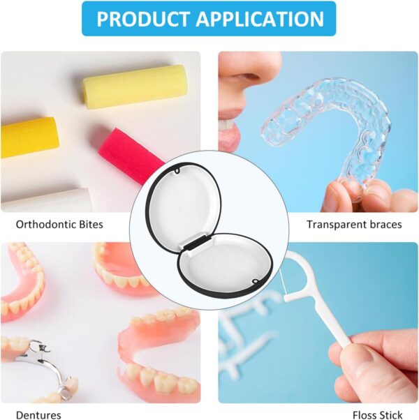 Estuche Para Dentadura, Caja de Retenedor, Caja de Dentaduras Postizas, 2PCS Caja ortodoncia, Contenedor de Retenci贸n por Dentadura, Caja de Dentadura Protector Bucal,Caja Para Aparatos de Ortodoncia - Image 4