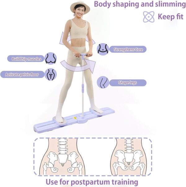 Máquina de esquí Entrenamiento del suelo pélvico,Máquina de entrenamiento de esquí for interiores,Dispositivo de entrenamiento for fortalecimiento muscular del suelo pélvico for mujeres,Máquina de pie - Image 4