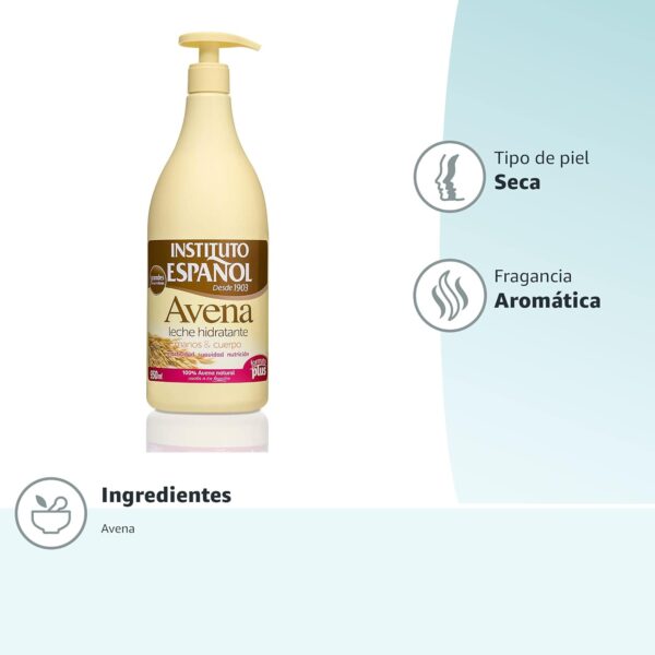 INSTITUTO ESPAÑOL leche hidratante avena dosificador 950 ml - Image 3