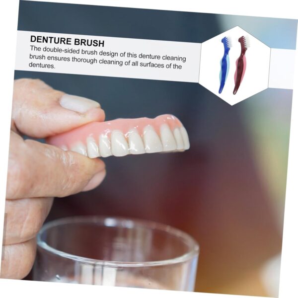 HAPINARY 4 Uds Cepillo De Para Dentaduras Postizas Para Ancianos Cepillo De Para Gomas Cepillo Limpiador Para Dentaduras Postizas Cepillos De Para Aparatos - Image 9