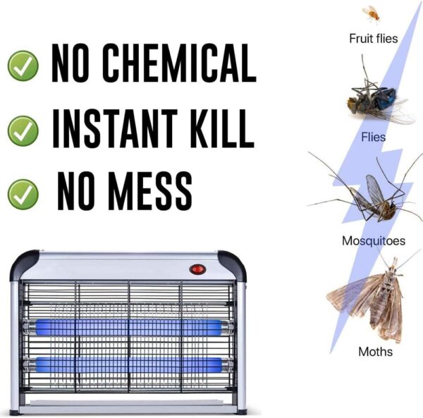 Exterminador de Insectos Voladores - Potente Zapper Eléctrico 2800V, Luz Atractiva 20W, Protección Total para el Hogar - Image 2