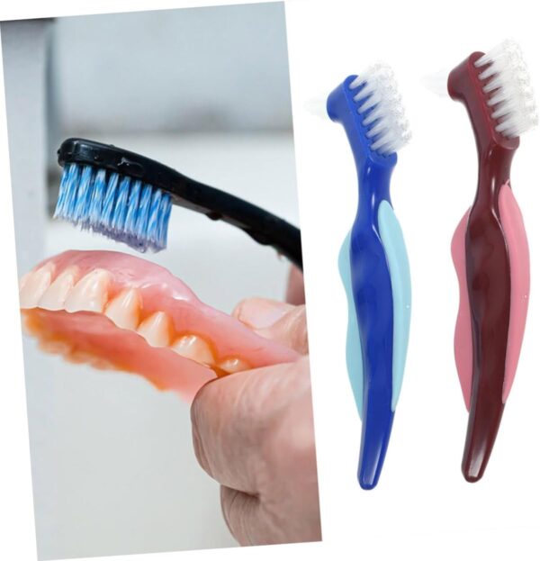 Healeved 10 Uds Cepillo De Para Dentaduras Postizas De Ancianos Limpiador De Dentaduras Postizas Cepillo Suave Para Dentaduras Postizas Cepillo De Para Dentaduras Postizas - Image 5