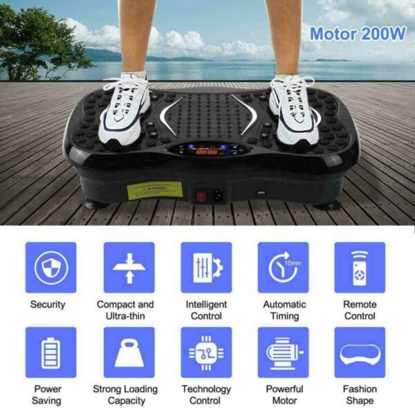 WSHA Máquina de Ejercicios de Placa de vibración de Fitness, Plataforma de vibración de Cuerpo Entera, Niveles de 180 velocidades, Peso máximo de Peso 330 Libras - Image 6