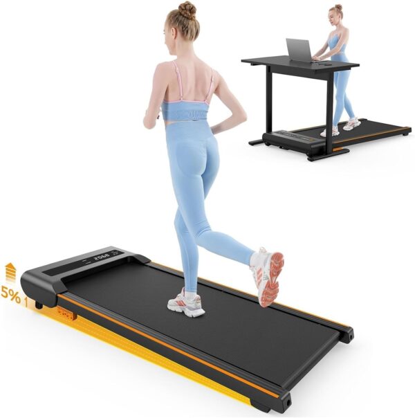 JFUTD Compacto y portátil Debajo del Escritorio/Uso doméstico Control Remoto y Pantalla LED Almohadilla for Caminar de 300 Libras de Capacidad Cinta de Correr 2 en 1
