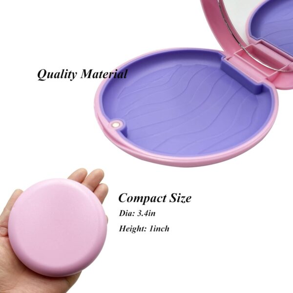 Estuche de ortodoncia con espejo, funda de alineador rosa - Image 3