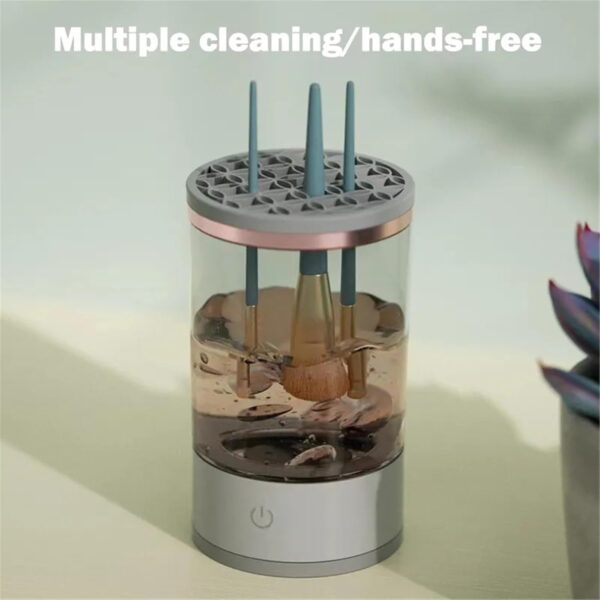 Cepillo de limpieza recargable, máquina de cepillo de limpieza, práctico limpiador de brochas de maquillaje, material plástico para cepillo recargable - Image 5