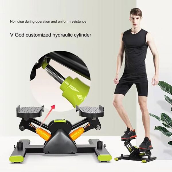 FAcoLL Steppers para Ejercicio, máquina de Pasos hacia Arriba y hacia Abajo con Pantalla LCD y Bandas de Entrenamiento Brazos, Mini máquina Ejercicios Paso, Ejercicio físico para escalones escaleras - Image 3