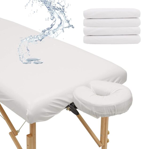 INNOVIO 2 fundas para camillas de masaje, sábanas de fibras de lavado, funda para tumbona cosmética, resistente al agua y al aceite, funda tensora para mesas de masaje, sábanas para mesas de
