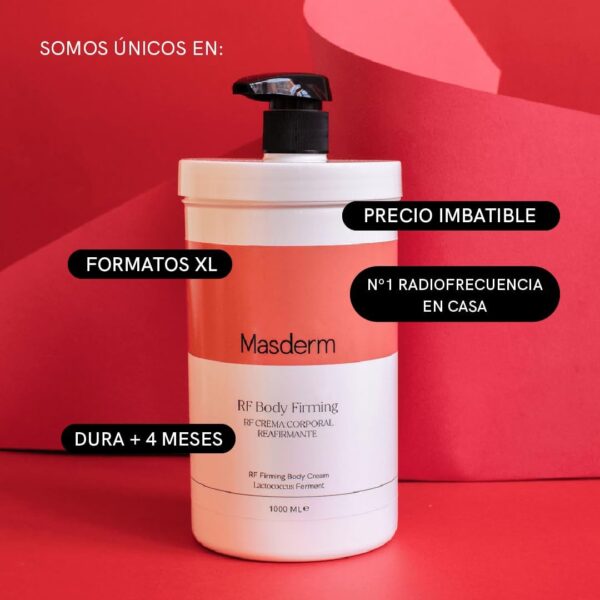 MASDERM | Gel-Crema Corporal Radiofrecuencia Reafirmante Hidratante 1000 ml | Profesional | Mujer | Cavitación | Ultrasonidos | Luz LED | - Image 3