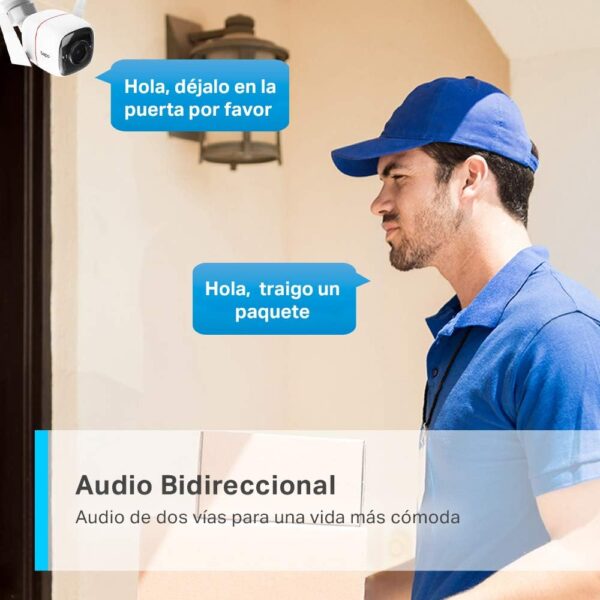 TP-Link TAPO C310 - Camara Vigilancia WiFi Exterior Interior,Resolución 3MP, IP66 con Visión Nocturna, Detección de Movimiento y Alarma Instantánea, Control con App IOS, Android, Compatible con Alexa - Image 5