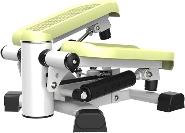 ZXLLAFT Fitness Stepper, 2 en 1 portátil Escalera Stepper, Cintura Fitness Twister Step Machine con Monitor LCD, Antideslizante para Principiantes y Profesionales,Verde