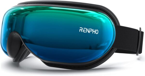 RENPHO Eyeris 1 - Masajeador de ojos con calor, Música Bluetooth y Masaje Vibratorio para migrañas, relaja y reduce la tensión ocular, ojeras,mejora el sueño, Regalo Mujer/Hombre