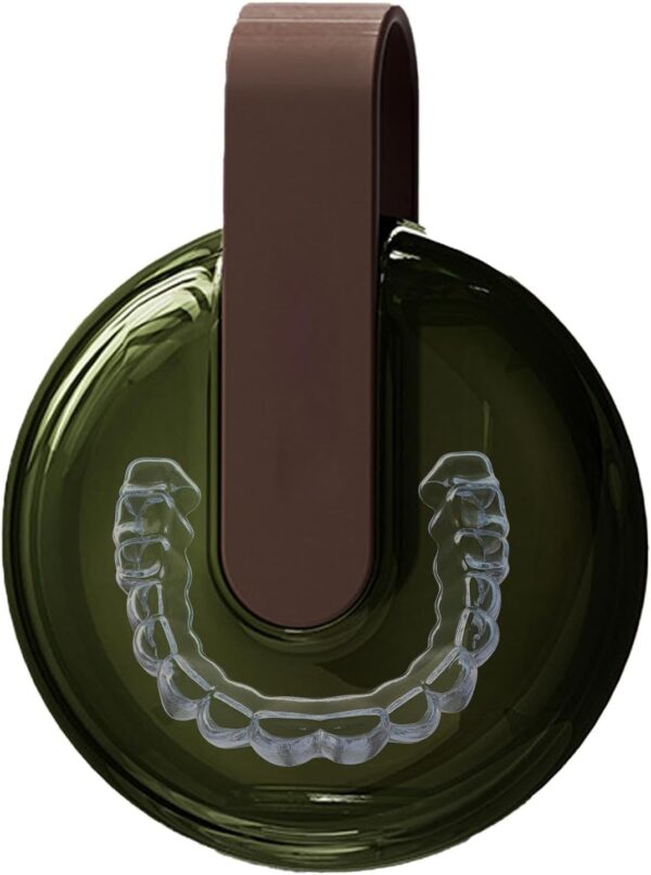 Estuche alineador, Estuche retenedor - Estuche de viaje con cordón transparente para retenedor | Estuche protector bucal de gran capacidad, caja para dentaduras postizas herméticamente sellada para - Image 9