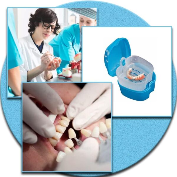 Caja de Baño de Dentadura Dental,Funda Invisalign Caja de Retención Caja de Dentadura Postiza Dental Ortodoncia Dientes Falsos Contenedor de Almacenamiento Caja de Dentadura Postiza para Viajes - Image 2