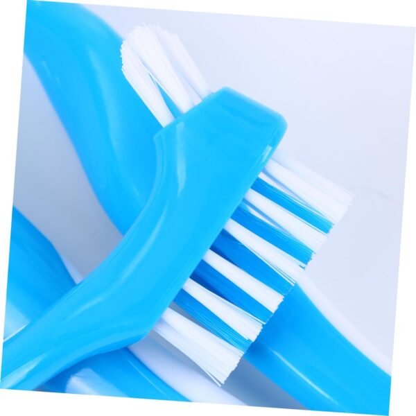 HAPINARY 6 Piezas cepillo de postizos cepillo de para niños herramientas de limpieza de dentaduras postizas doble Cuidado postiza Limpieza postiza Blue - Image 6