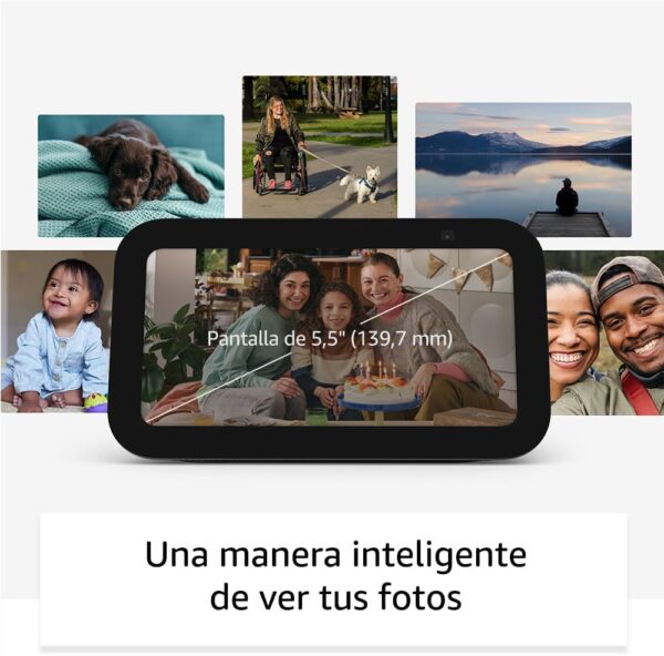 Echo Show 5 (Última generación) | Pantalla táctil inteligente con Alexa diseñada para controlar tus dispositivos de Hogar digital y más | Gris azulado - Image 4