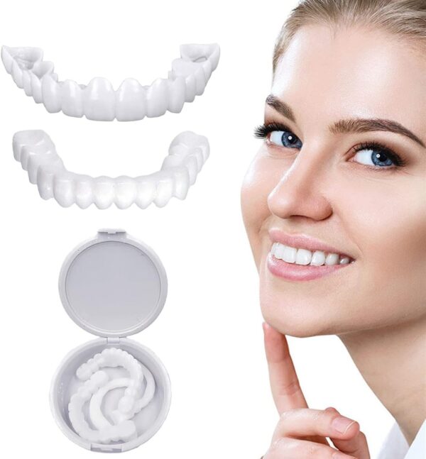 Tadipri 1 Pare Carillas Dentales Dientes Postizos Temporales De Superior E Inferior Dientes Fundas Dentales Para Cubrir Dientes Picados Con Pinzas
