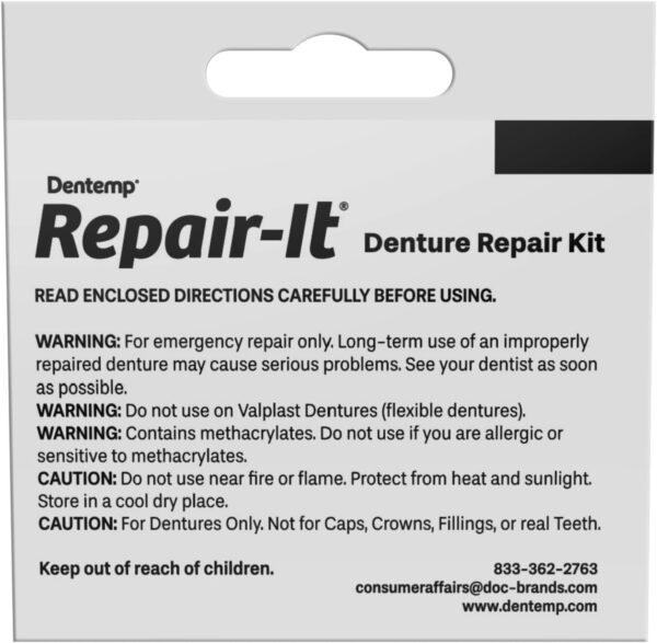 D.O.C. Repair-It Advanced Formula Kit de reparación de dentaduras postizas 3 ea Pack-2 - Image 6