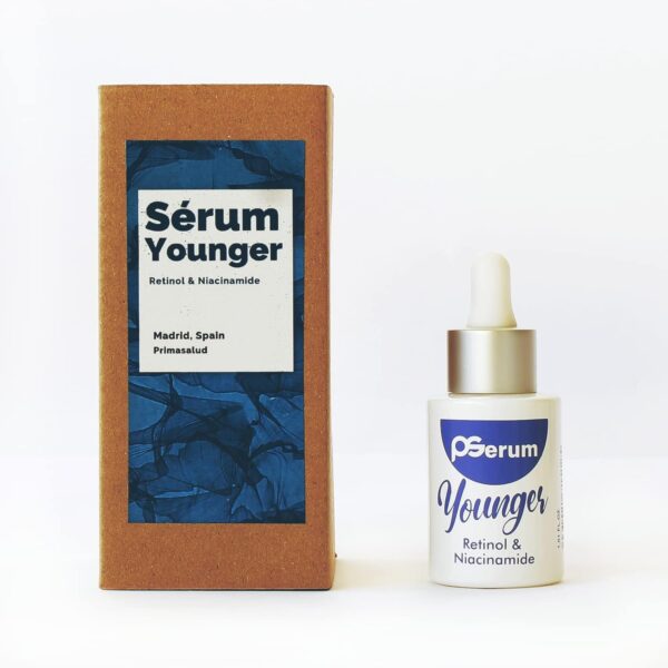 Sérum facial con Retinol al 1% & Niacinamida al 10% - Cuidado antiedad que reduce las arrugas y manchas del rostro - 30ml SERUM YOUNGER