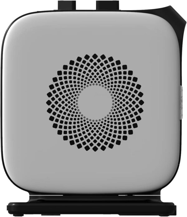 Midea Nty15-19Cae - Termoventilador de bajo consumo PTC, cerámica, calentador eléctrico portátil, 1500 W energéticamente eficiente con termostato ajustable, blanco y negro, 25,8 x 10,3 x 28,5 cm, 3 kg - Image 3