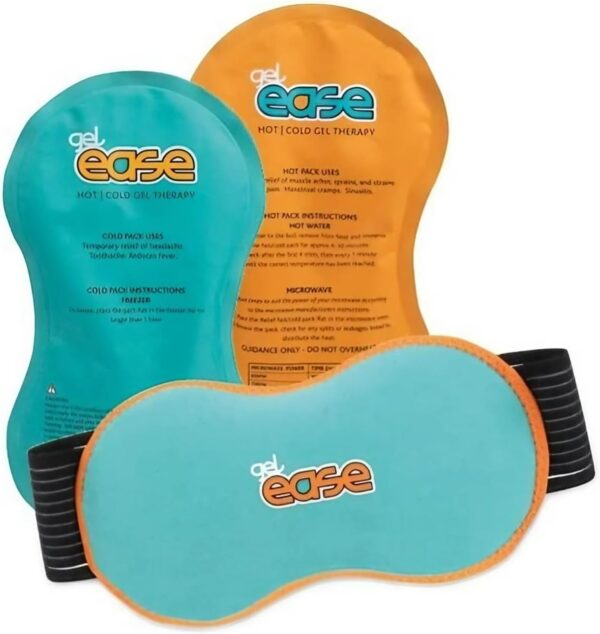 Reliance Medical Bolsas de Gel Ease, Bolsas Térmico Frío y Caliente para Alivio del Dolor Muscular y Articular, Reduce Hinchazón e Inflamación, Aplicación Flexible, 2 bolsas de gel