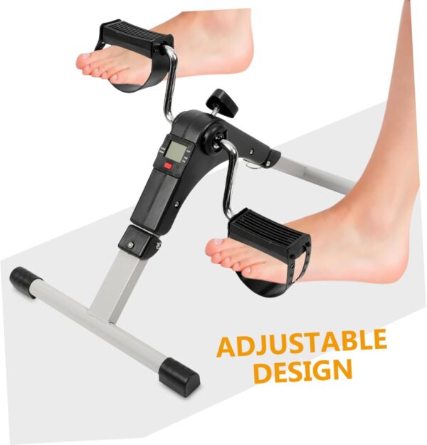 BESPORTBLE Paso a Paso Pedal Bicicleta Estática Plegable Bicicleta Debajo del Escritorio Vendedor Ambulante Ejercitador Plegable Mini Bicicleta De Edad Mediana Entrenador El Plastico Portátil - Image 6