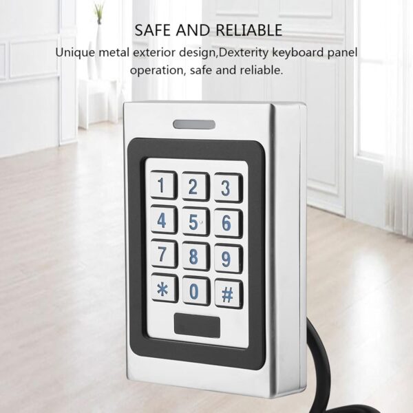 Controlador Acceso, Teclado Puerta A Prueba Agua Teclado Entrada Sin Llave Sistema De Control De Acceso De Seguridad Teclado Inteligente De Apertura De Puerta Con Alarma De Desmontaje - Image 3