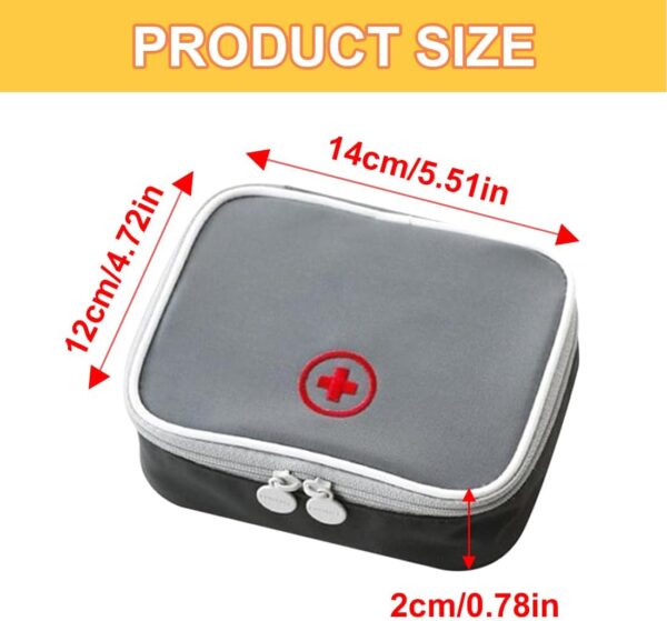 QEQSHQO Botiquin Viaje Botiquin de Primeros Auxilios Vacía Bolsa Botiquín Impermeable Bolsa de Medicamentosauxilios Viaje Bolsa Botiquin Vacia Portátil para Viajar Acampar y Senderismo - Image 2