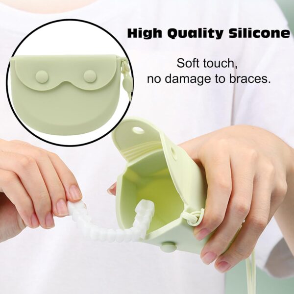 KASESSS Caja Ferula Dental de Silicona, Caja Ortodoncia Ahorro de Espacio, Caja Dentadura Postiza Flexibilidad Fácil Limpieza, Caja Ortodoncia con Agujero de Aire, Multifuncional Caja Funda Ortodoncia - Image 5