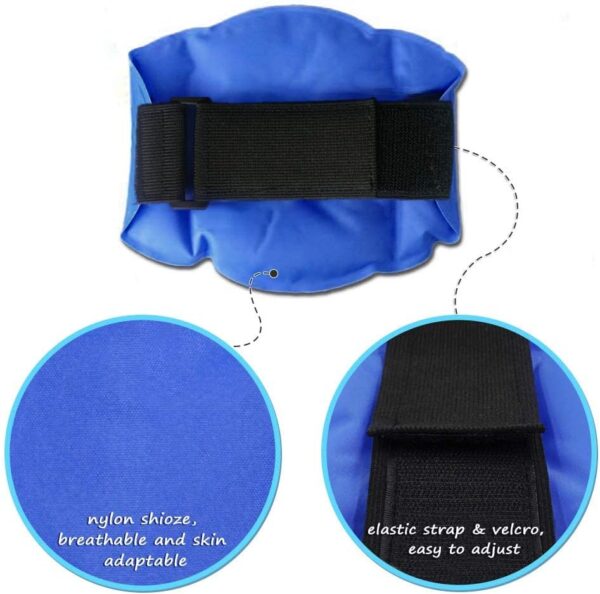 Bolsa de Hielo para Lesiones de Rodilla, Paquete Frío Reutilizable y Flexible con Envoltura, Terapia de Frío y Calor para Aliviar Dolor tras Cirugía, Artritis, Hinchazón, Esguince- 11.5'' x 7'' - Image 3