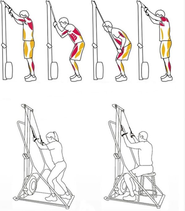 Máquina de ejercicios de esquí, Máquina de esquí con monitor de pantalla, Máquina de entrenamiento cruzado de esquí para interiores, Máquina de ejercicios de esquí Máquina de piernas para entrenamient - Image 6