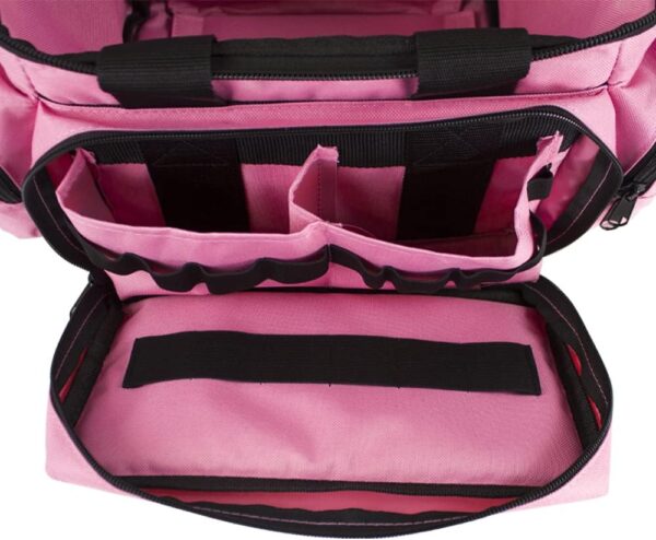 Mobiclinic, Bolsa asistencia sanitaria ligera, Bolsa de Rescate Profesional, Capacidad de más de 21 litros, con Asas reforzadas, Bandas reflectantes, Amplia, Resistente, Rosa - Image 4