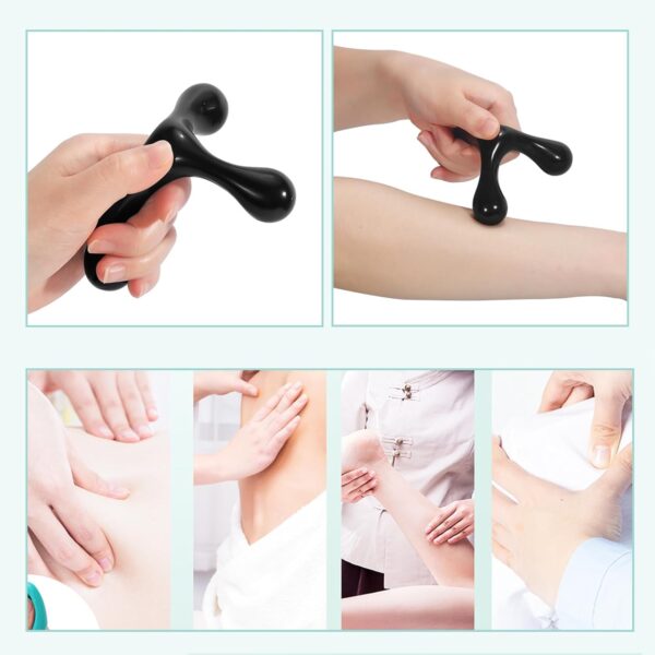 3 Piezas Masajeador para El Pulgar, Masajeador de Pulgar Verde, Masajeador de Pulgar de Mano, Herramienta de Masaje de Tejido Profundo Herramienta para Masaje Espalda Cuello Hombros Manos Pies - Image 6