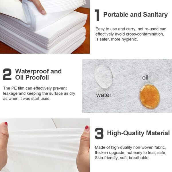 Xiaozhifu 100 PCS Sábanas Desechables de tela no tejida, 80 x 180 cm, Toallas de Masaje Desechables Para Salón de Belleza, Spa, Camas de Hospital - Image 6