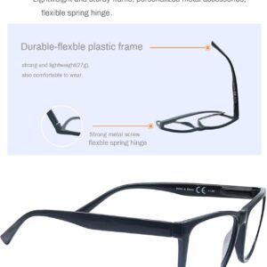 MODFANS 4 Pares de Gafas de Lectura 1.75 Hombres/Mujeres,Rectangular Gafas para ...