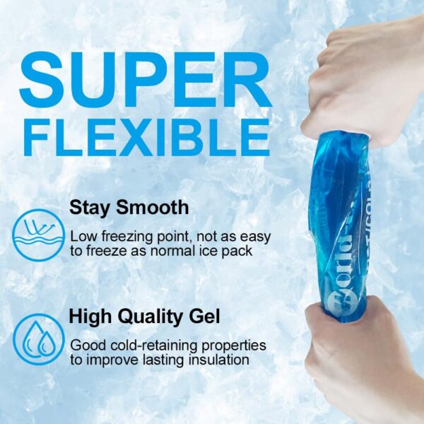 2 Paquetes de hielo suave reutilizables hielo gel frío y caliente para lesiones, dolores de cabeza, alivio del dolor en las articulaciones, gel hielo terapia flexible en el cuello, tobillo, rodilla - Image 4