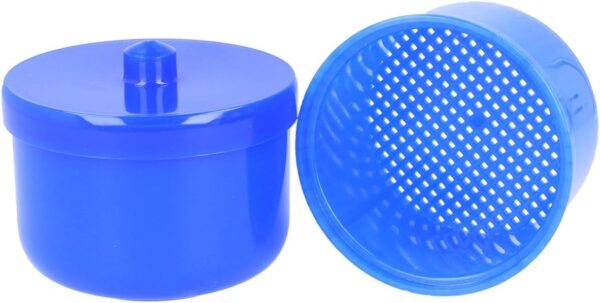 Dr. Bauer Recipiente dental-baño de limpieza | encaje de la prótesis | La dentadura puede | La dentadura puede con inserción | Los apoyos pueden azul (1 pieza) - Image 2