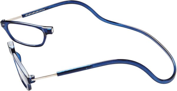 TBOC Pack: Gafas de Lectura Presbicia Vista Cansada – (Dos Unidades) Graduadas +2.00 Dioptrías Montura Azul y Negra Hombre Mujer Imantadas Plegables Lentes Aumento Leer Ver Cerca Cuello Imán - Image 4