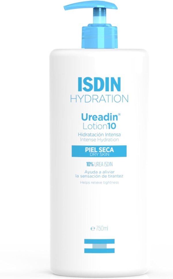 ISDIN Ureadin Lotion10, Loción Hidratante Corporal Con Urea Para Piel Seca Formulada con un 10% de Urea Isdin Que Ayuda a Aliviar la Piel, 750 ml