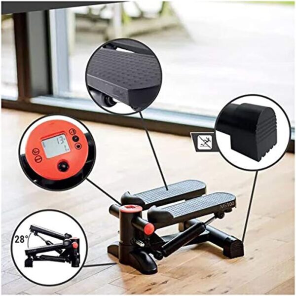 AMAZOM Máquina Elíptica - Mini Stepper Stair Stepper - Stepper Fitness Cardio Exercise Trainer - Máquina para Caminar con Pedales Eléctricos - para Ejercicio En La Oficina Y En El Hogar - Image 2