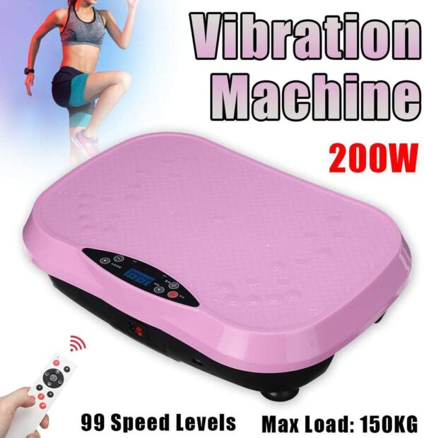 Máquina de ejercicios de placa de vibración de pie 200w, mini tablero de fitness, plataforma de equipos de entrenamiento para el hogar, 3 canales, para tonificar, perder grasa, pérdida de peso,Oro - Image 2