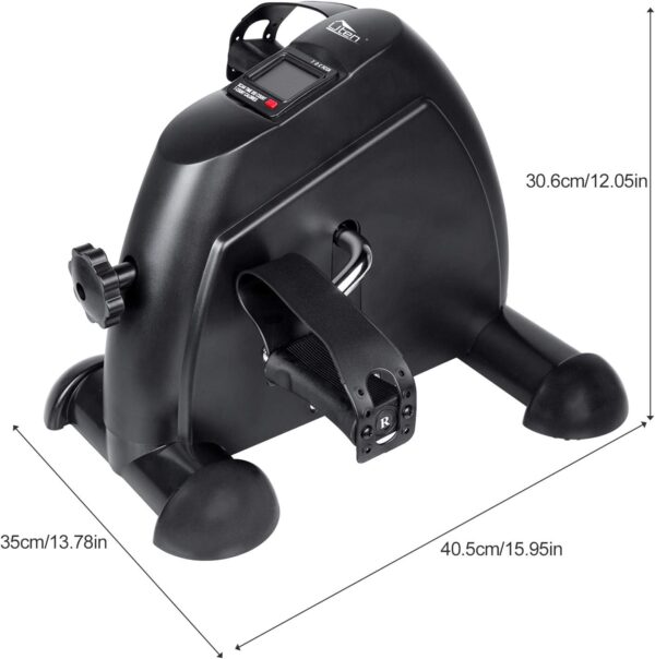Uten Mini Pedal de Ejercicio Estaticos para Bicicleta de Ejercicio para Brazos y Piernas con Pantalla LCD y Resistencia Ajustable Ciclo de Resistencia （Negro） - Image 6