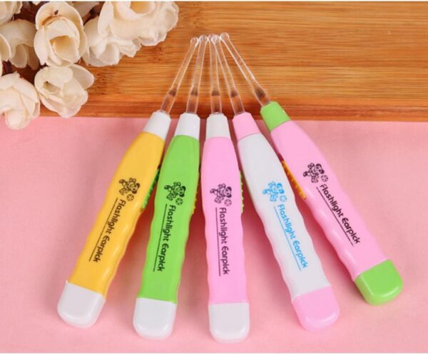 2 pcs LED Spoon Flash Flash Ear Wax Pick Tool Terrisor de orejas, extracción de cejas de oído - Image 4