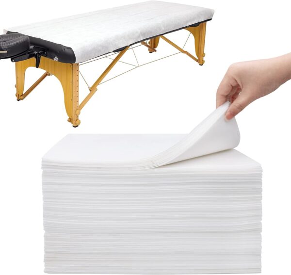 Xiaozhifu 100 PCS Sábanas Desechables de tela no tejida, 80 x 180 cm, Toallas de Masaje Desechables Para Salón de Belleza, Spa, Camas de Hospital